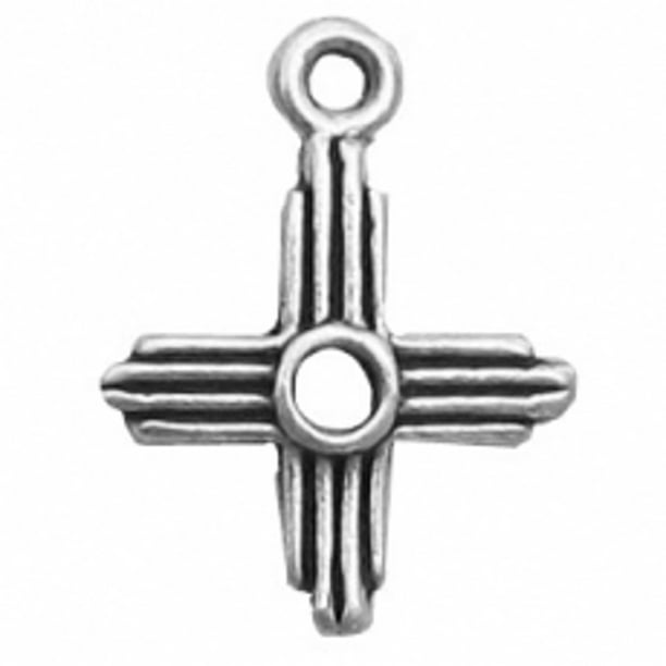 Sterling Silver Womens 1mm Box Chain Mini Zia Sun Symbol Pendant Necklace Sterling Silver Womens 1mm Box Chain Mini Zia Sun Symbol Pendant Necklace